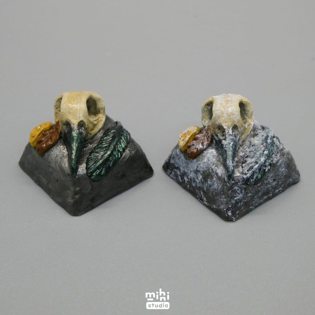 Quoth Raven Skull Keycaps Mihi Mini Studio